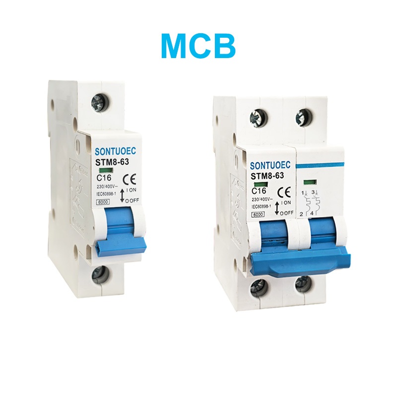 STM8-63 Bộ ngắt mạch thu nhỏ 6KA 1p 2p 3p 4p 16a 230/400V
